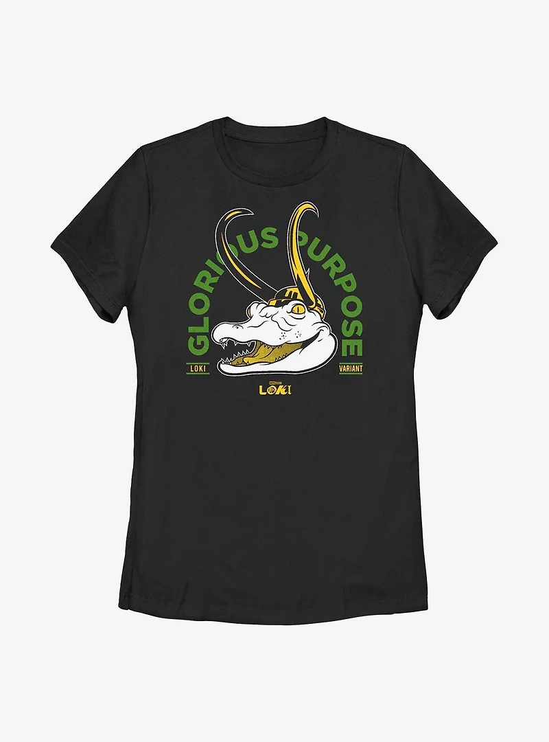 Marvel Loki Gator Glorious Purpose Womens T-Shirt