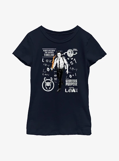 Marvel Loki Scramble Youth Girls T-Shirt