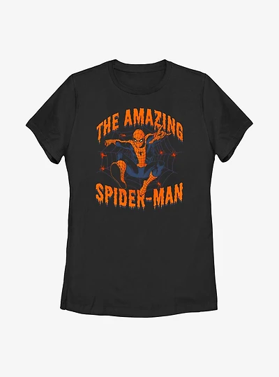 Marvel Spidey Font Drip Womens T-Shirt