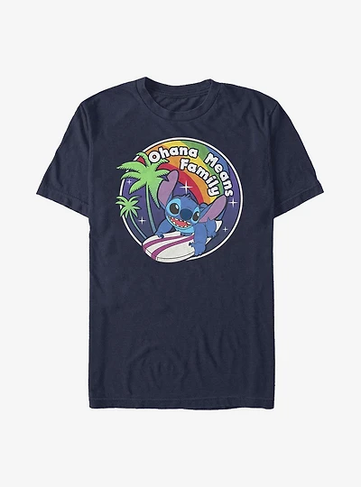 Disney Lilo And Stitch Rainbow Ohana T-Shirt