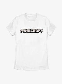 Minecraft Logo White Womens T-Shirt