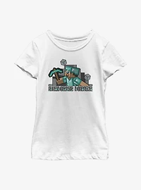Minecraft Miner Steve Youth Girls T-Shirt