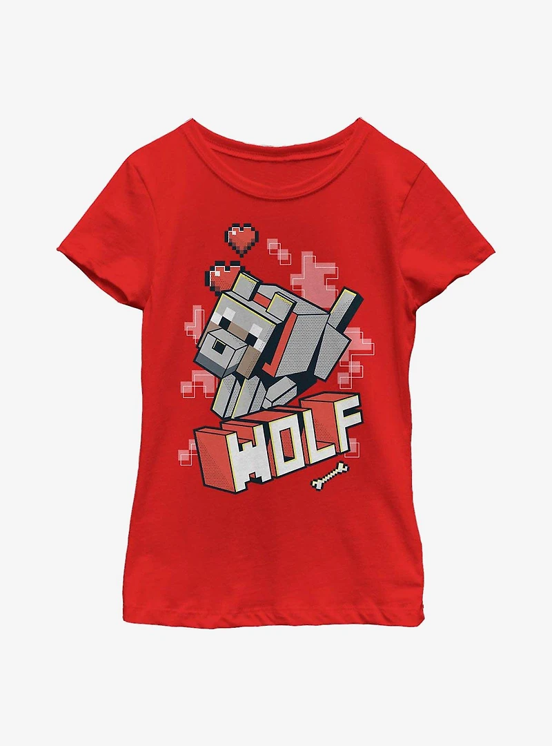 Minecraft Wolf Hero Youth Girls T-Shirt