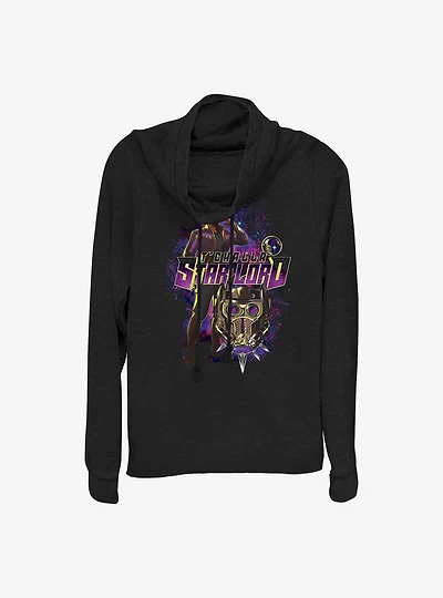 Marvel What If...? T'Challa Star-Lord Cowlneck Long-Sleeve Girls Top