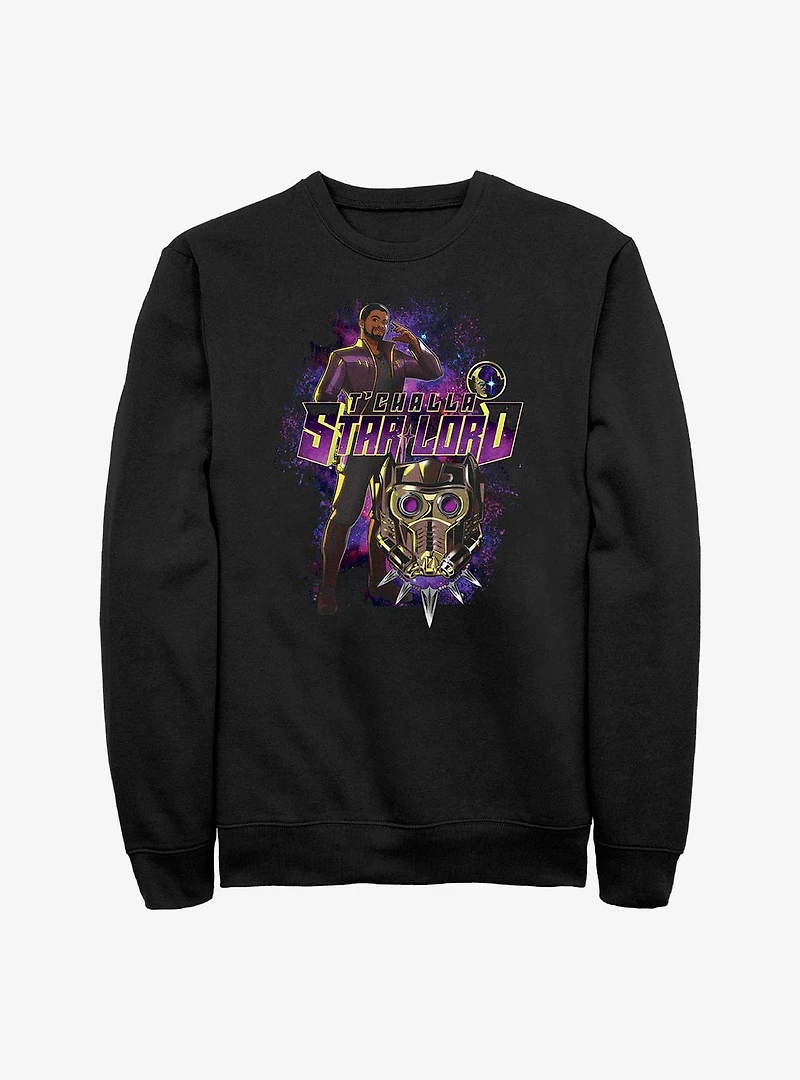Marvel What If...? T'Challa Star-Lord Crew Sweatshirt