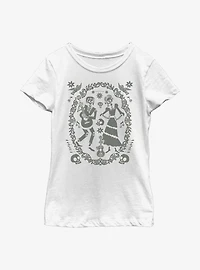 Disney Pixar Coco Paper Art Oval Youth Girls T-Shirt