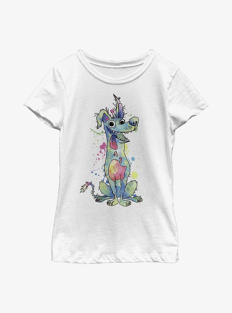 Disney Pixar Coco Watercolor Dante Youth Girls T-Shirt