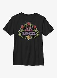 Disney Pixar Coco Un Poco Loco Floral Emb Youth T-Shirt