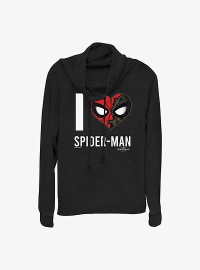 Marvel Spider-Man I Heart Cowlneck Long-Sleeve Girls Top