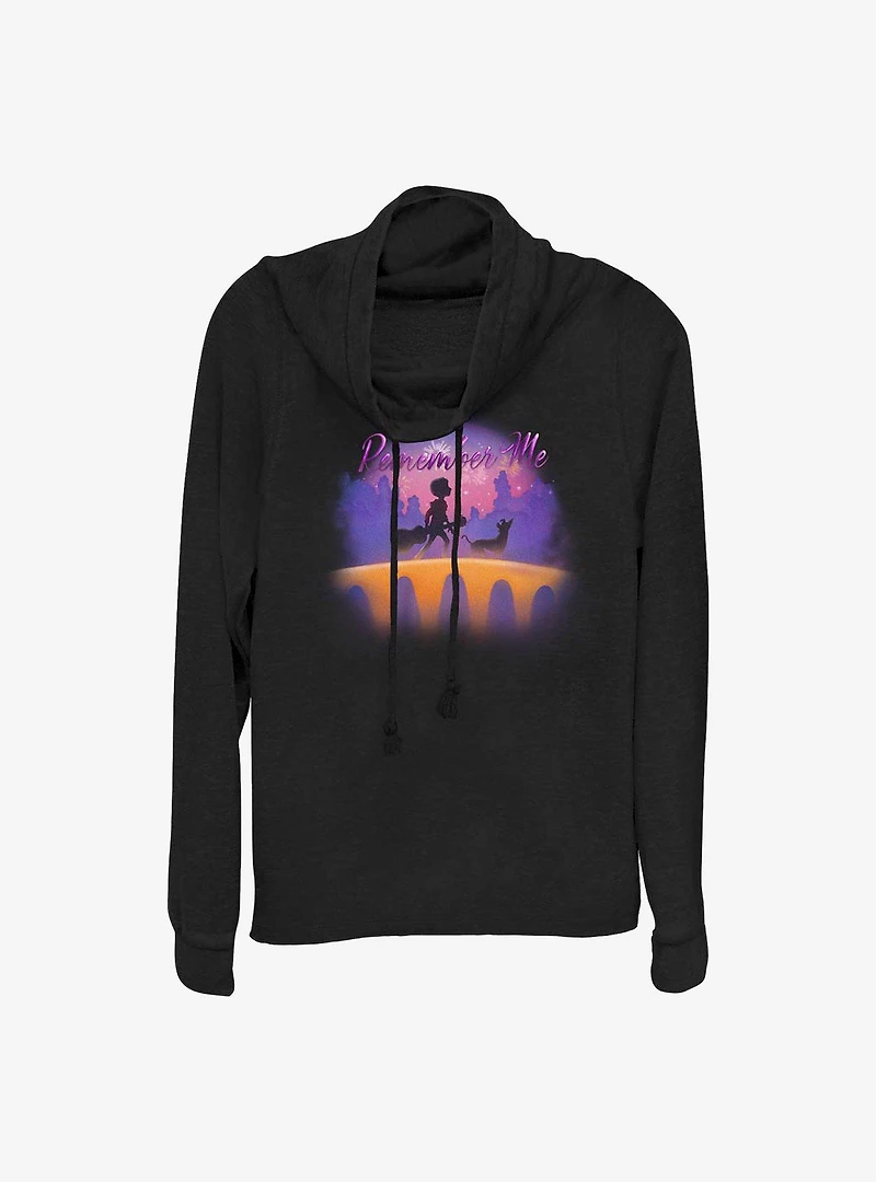 Disney Pixar Coco Bridge Air Brush Cowlneck Long-Sleeve Girls Top