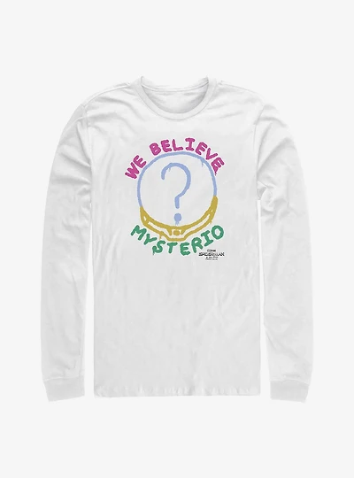 Marvel Spider-Man Believe Mysterio Font Long-Sleeve T-Shirt