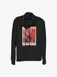 Marvel Spider-Man The Friendly Spider Cowlneck Long-Sleeve Girls Top