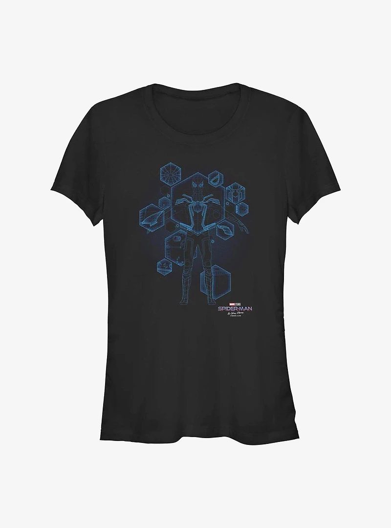 Marvel Spider-Man Blue Print Ready Girls T-Shirt