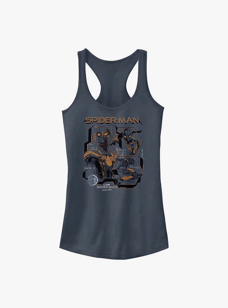 Marvel Spider-Man Suit Notes Girls Tank