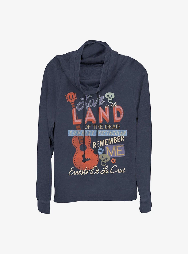 Disney Pixar Coco Live The Land Of Dead Cowlneck Long-Sleeve Girls Top