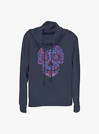 Disney Pixar Coco Skull Cowlneck Long-Sleeve Girls Top