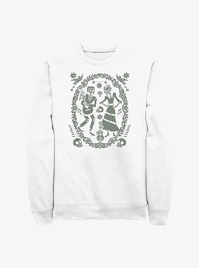 Disney Pixar Coco Paper Art Oval Crew Sweatshirt
