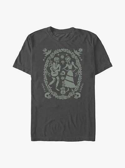 Disney Pixar Coco Paper Art Oval T-Shirt