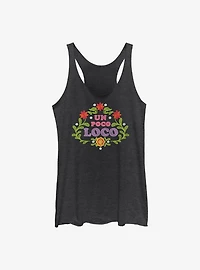 Disney Pixar Coco Un Poco Loco Floral Emblem Girls Tank