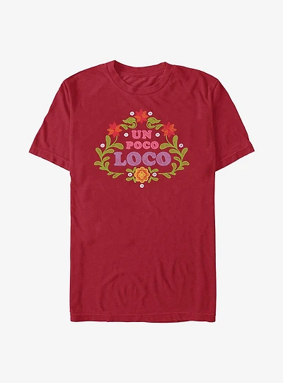 Disney Pixar Coco Un Poco Loco Floral Emblem T-Shirt