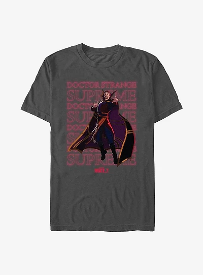 Marvel What If...? Supreme Text Stack Mens T-Shirt