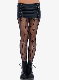 Cross Net Tights