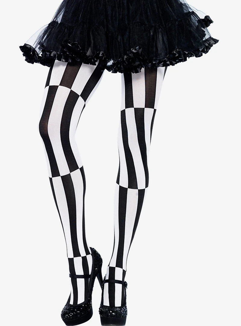 Striped Optical Illusion Tights