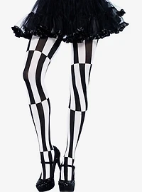 Striped Optical Illusion Tights