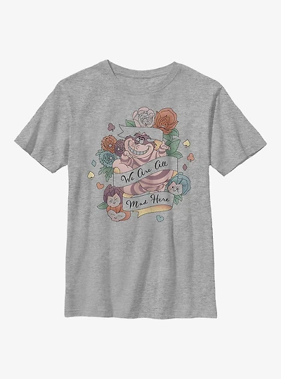 Disney Alice Wonderland Cheshire Banner Tattoo Youth T-Shirt