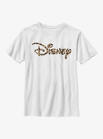 Disney Logo Leopard Fill Youth T-Shirt
