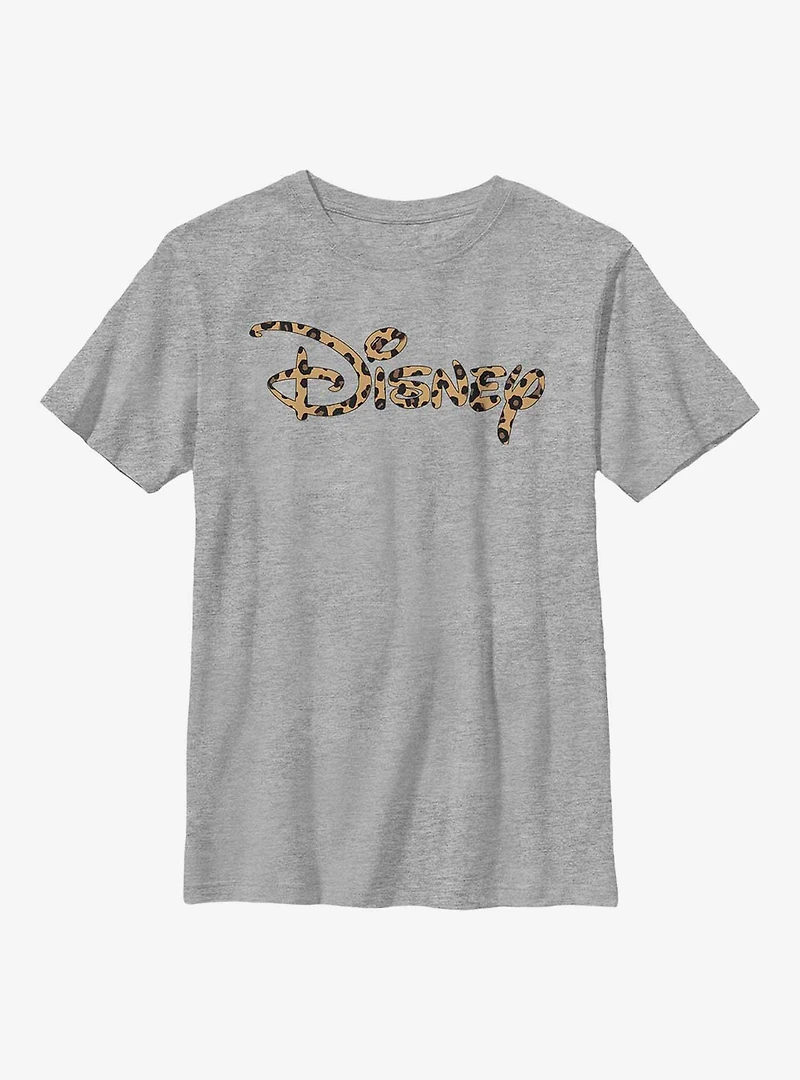 Disney Logo Leopard Fill Youth T-Shirt