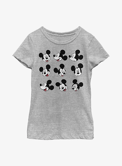 Disney Mickey Mouse Expression Box Up Youth Girls T-Shirt