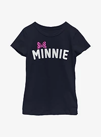Disney Minnie Mouse Bow Chest Youth Girls T-Shirt