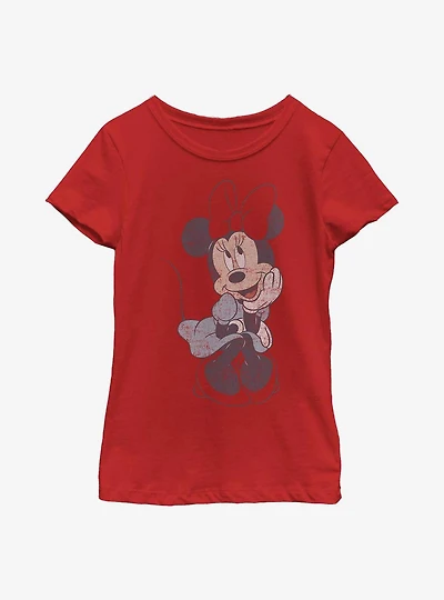 Disney Minnie Mouse Simple Sit Youth Girls T-Shirt