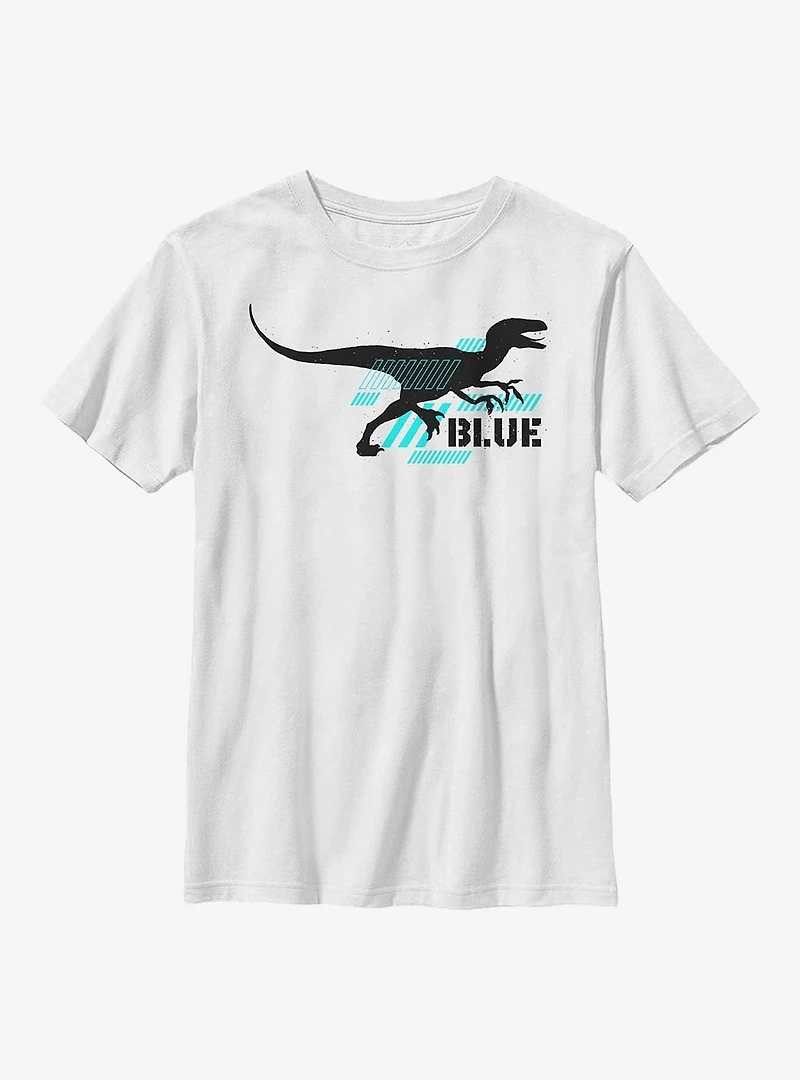 Jurassic Park Blue Tech Glyph Youth T-Shirt