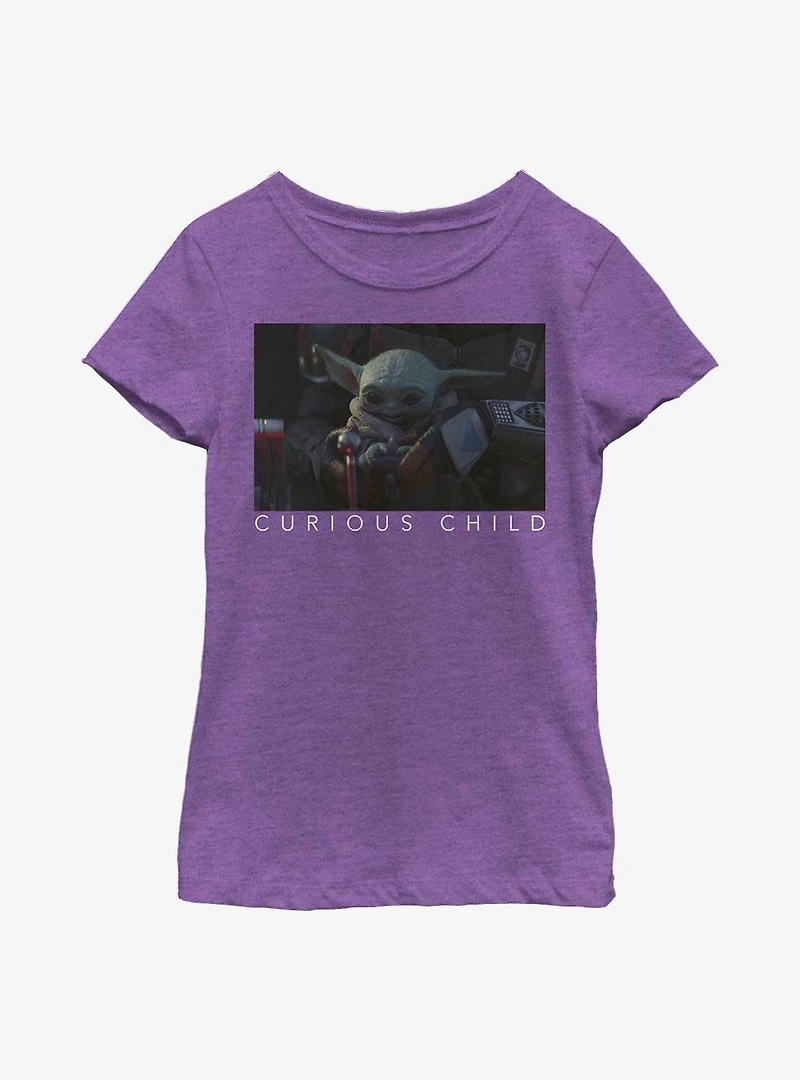 Star Wars The Mandalorian Curious Photo Youth Girls T-Shirt