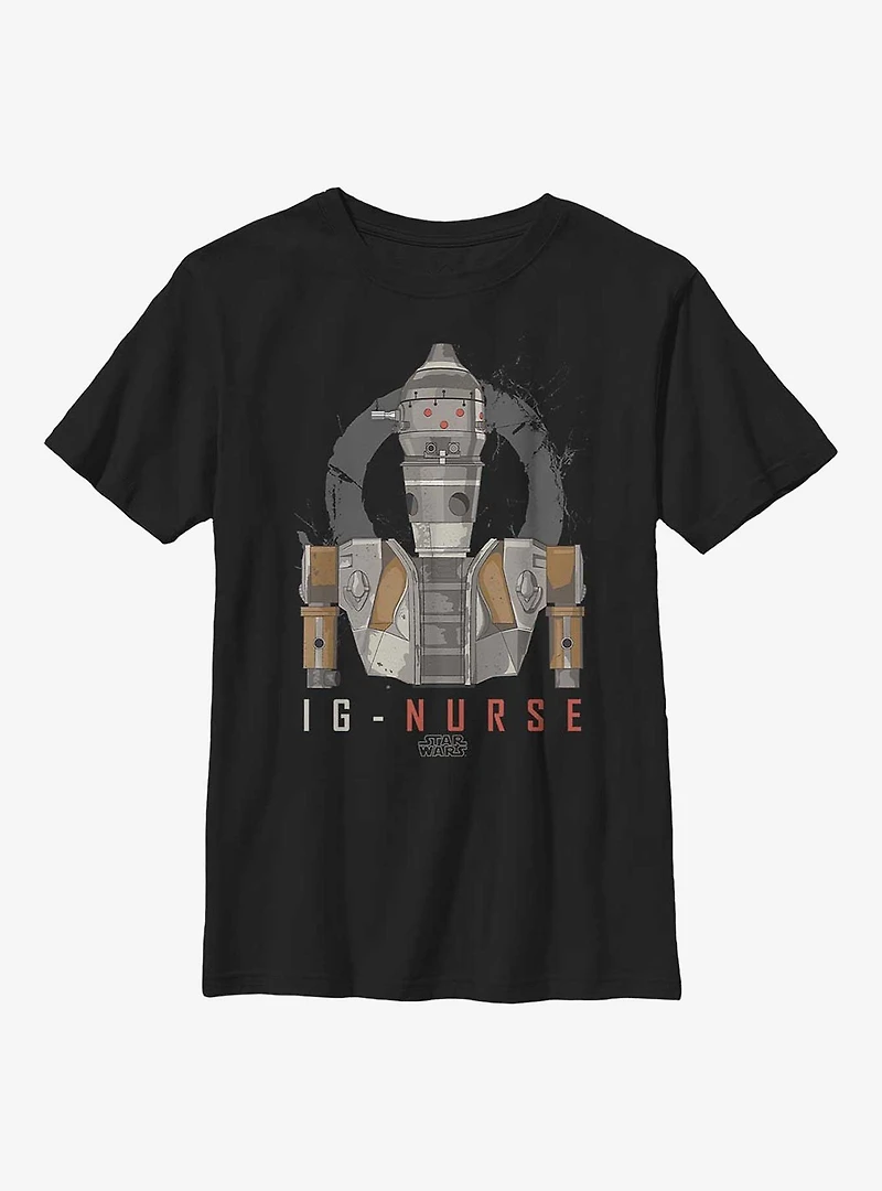 Star Wars The Mandalorian Ig Nurse Youth T-Shirt