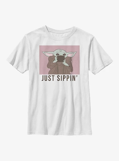 Star Wars The Mandalorian Just Sippin Youth T-Shirt