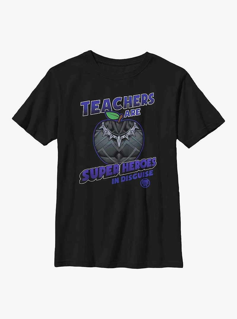 Marvel Avengers Teachers Are Superheroes Black Panther Youth T-Shirt