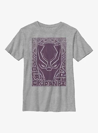 Marvel Black Panther Pattern Stencil Youth T-Shirt