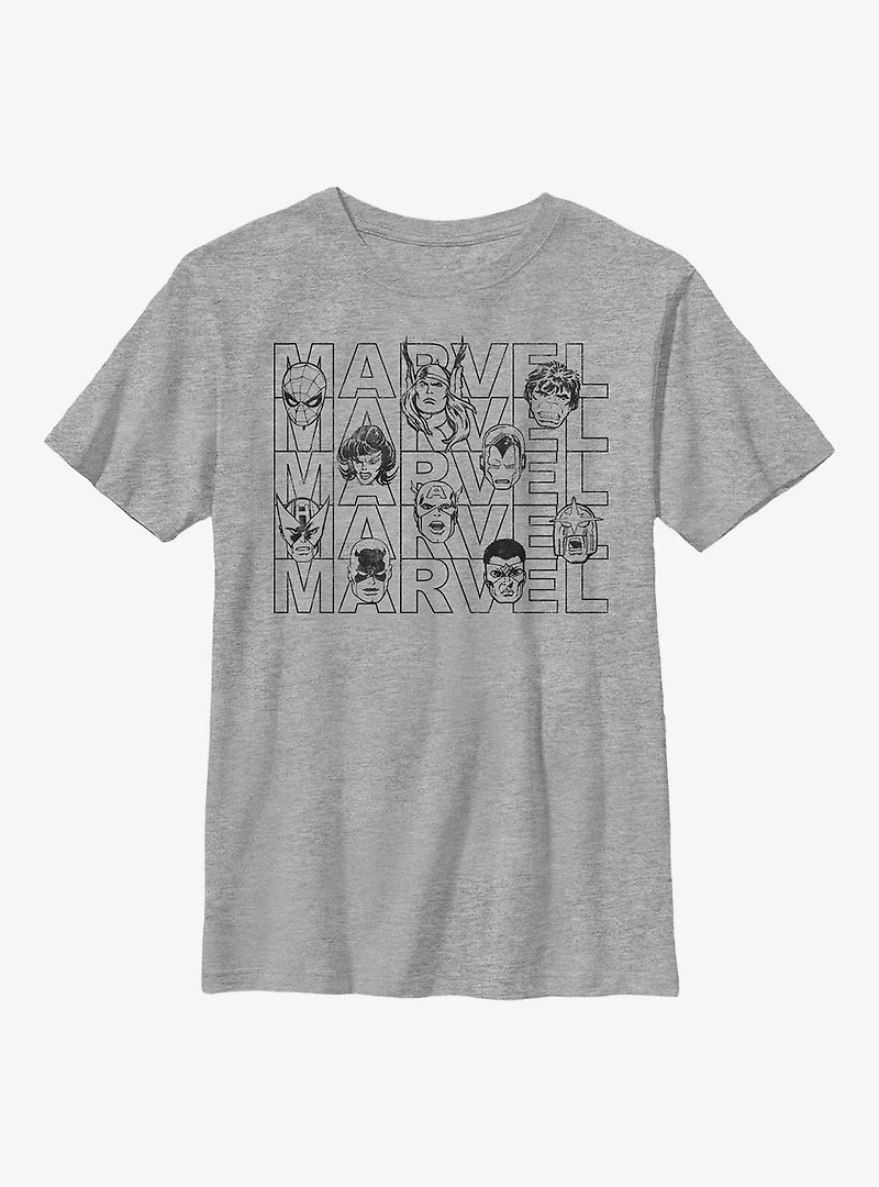 Marvel Heads Youth T-Shirt