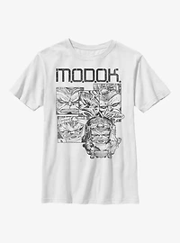 Marvel Modok Panels Distressed Youth T-Shirt