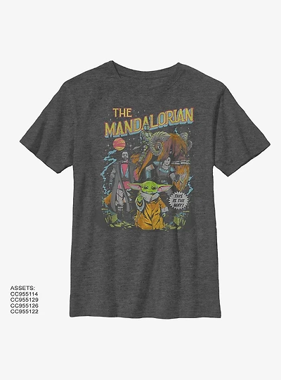 Star Wars The Mandalorian Poster Youth T-Shirt