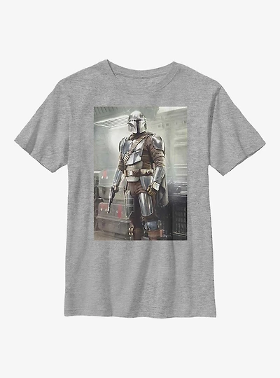 Star Wars The Mandalorian Stance Poster Youth T-Shirt