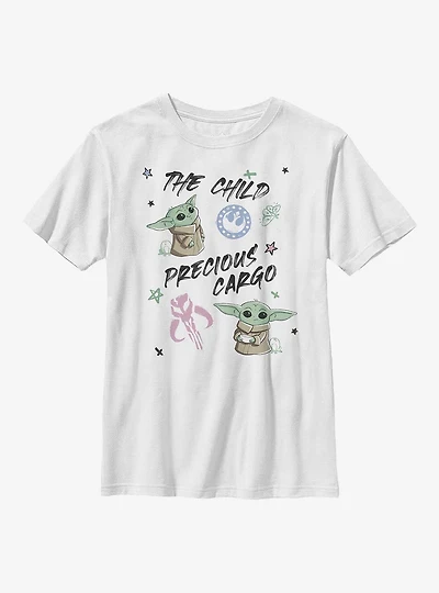 Star Wars The Mandalorian Sketchy Child Youth T-Shirt