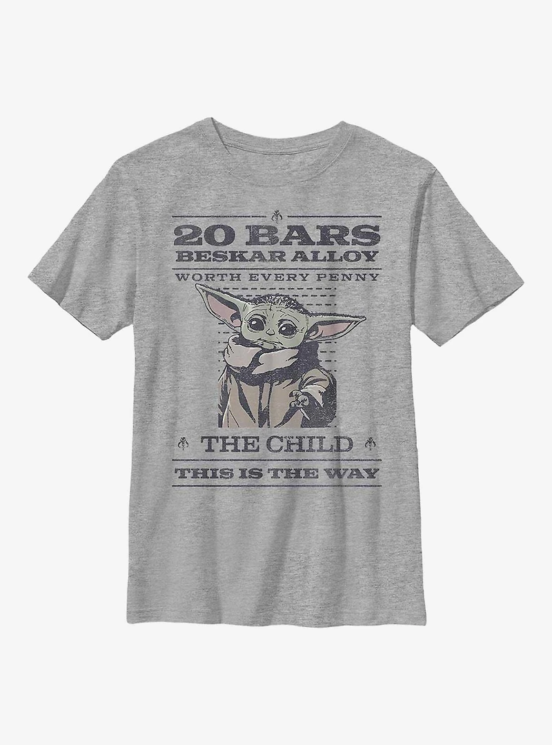 Star Wars The Mandalorian Wanted Poster Youth T-Shirt
