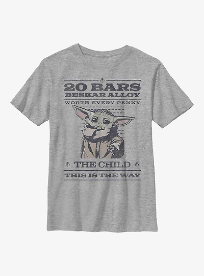 Star Wars The Mandalorian Wanted Poster Youth T-Shirt