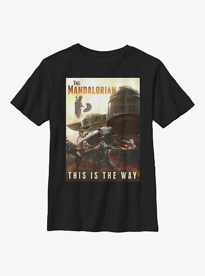 Star Wars The Mandalorian Way Poster Youth T-Shirt