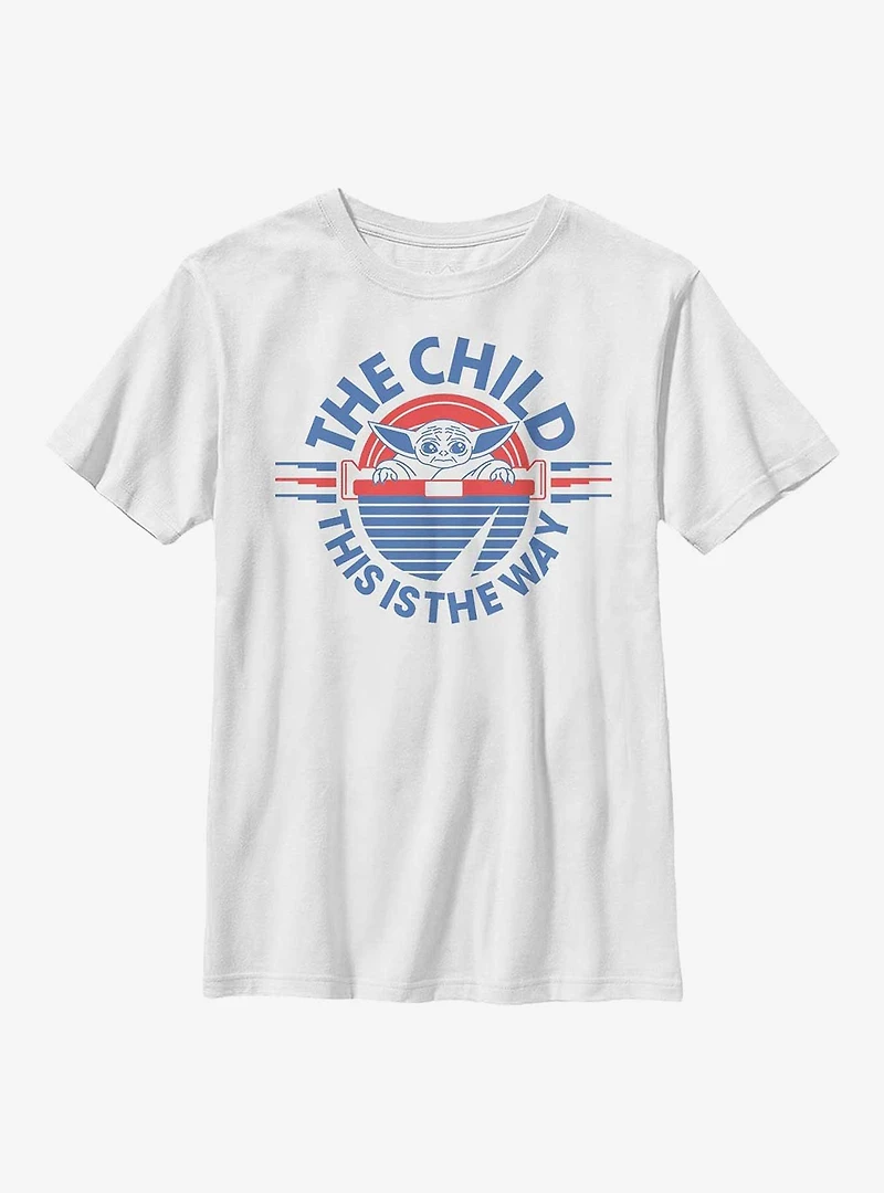 Star Wars The Mandalorian Baby Retro Youth T-Shirt