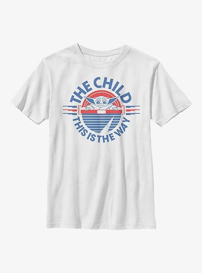 Star Wars The Mandalorian Baby Retro Youth T-Shirt